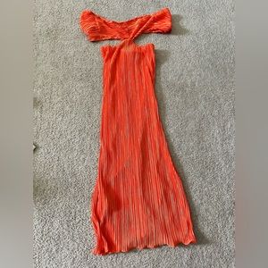 SHEIN sxy Crisscross tie backless halter dress